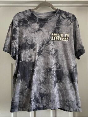 Men's Short-Sleeve Tie-Dye Graphic Tee — Black & Gray